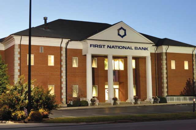 Cookeville Office building at night time.