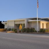 East Main Office building at night time.