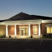 Fairfield Glade Office building at night time.