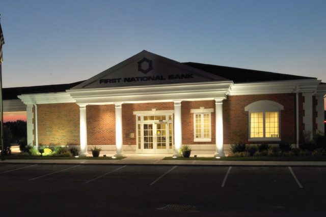 Fairfield Glade Office building at night time.