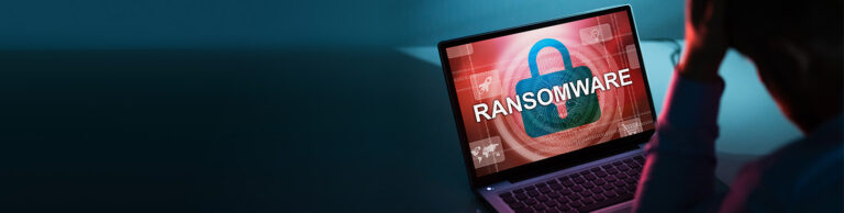 Ransomware Extortion Attack. Hacked Laptop Password. Cyber Security
